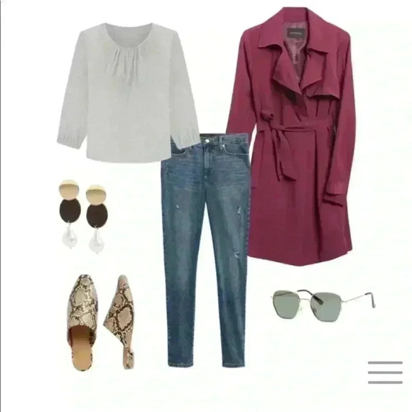 Banana Republic Grey Knit Poet Top - Picture 2 of 8